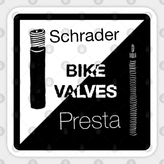 Bike Valves Presta Schrader mechanic reference Sticker by Theokotos